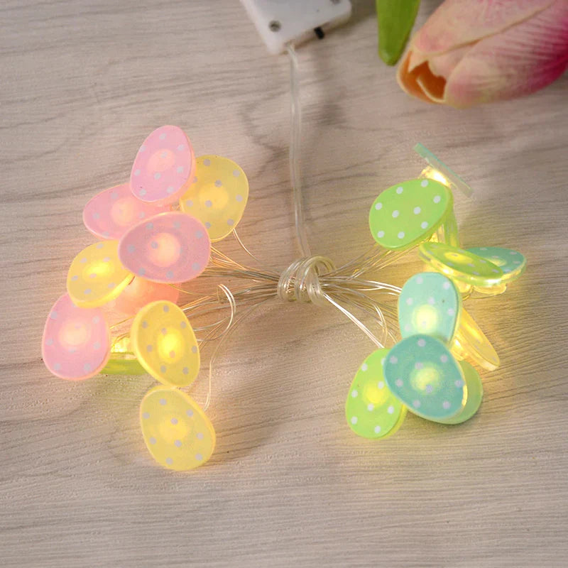 Easter Bunny and Carrot LED String Lights
