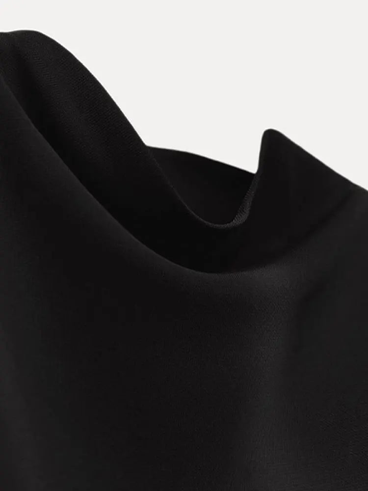 O Neck Slim Midi Sexy Rear Split Sleeveless Bodycon Dress