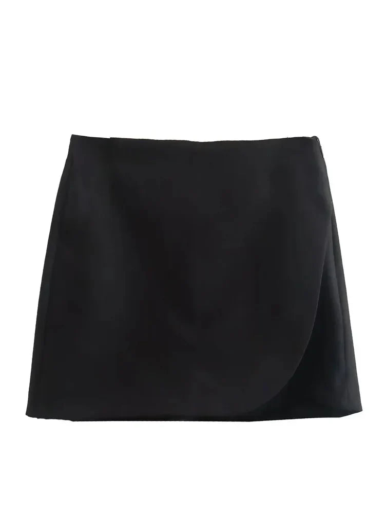 Short taille haute Short d'été pour femmes Short portefeuille Jupe mini sexy