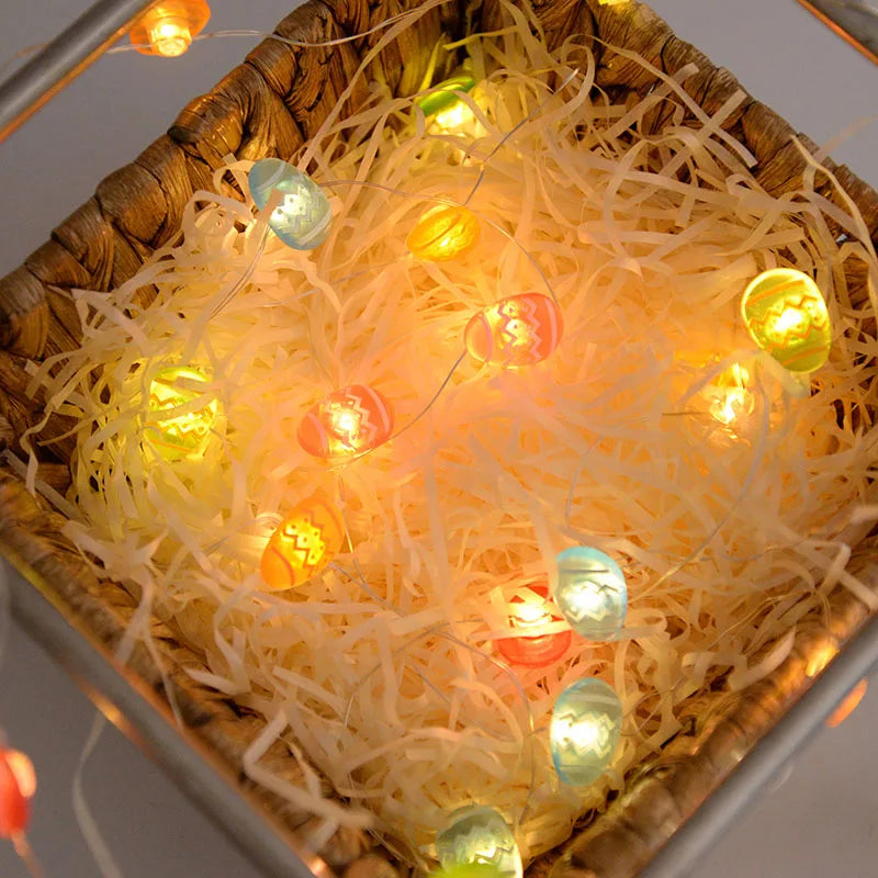 Easter Bunny and Carrot LED String Lights