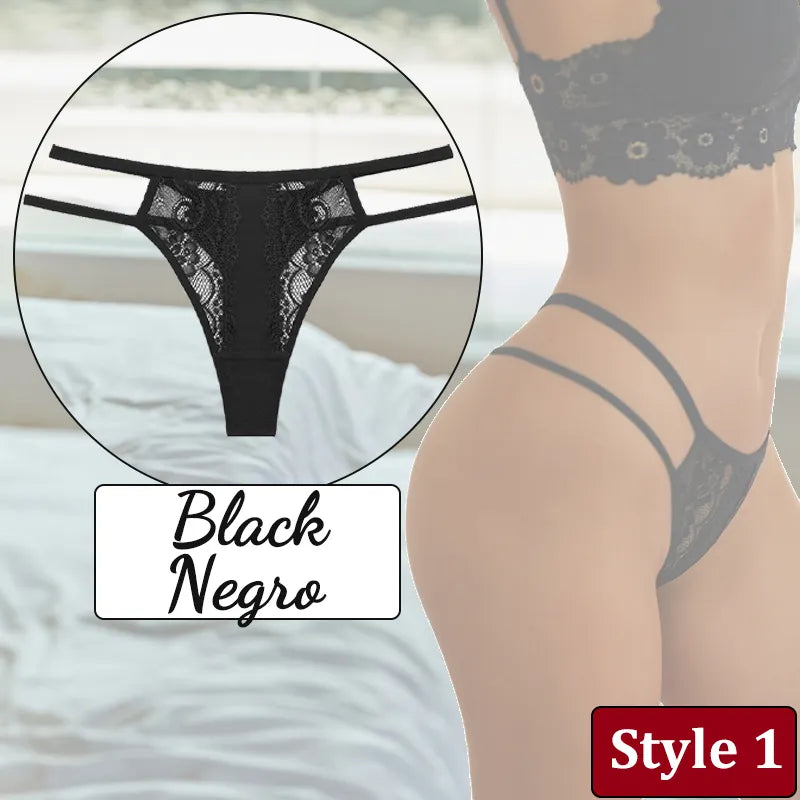 Hollow Out Thongs Low Rise Female G-String Underwear Breathable Bikini Lingerie