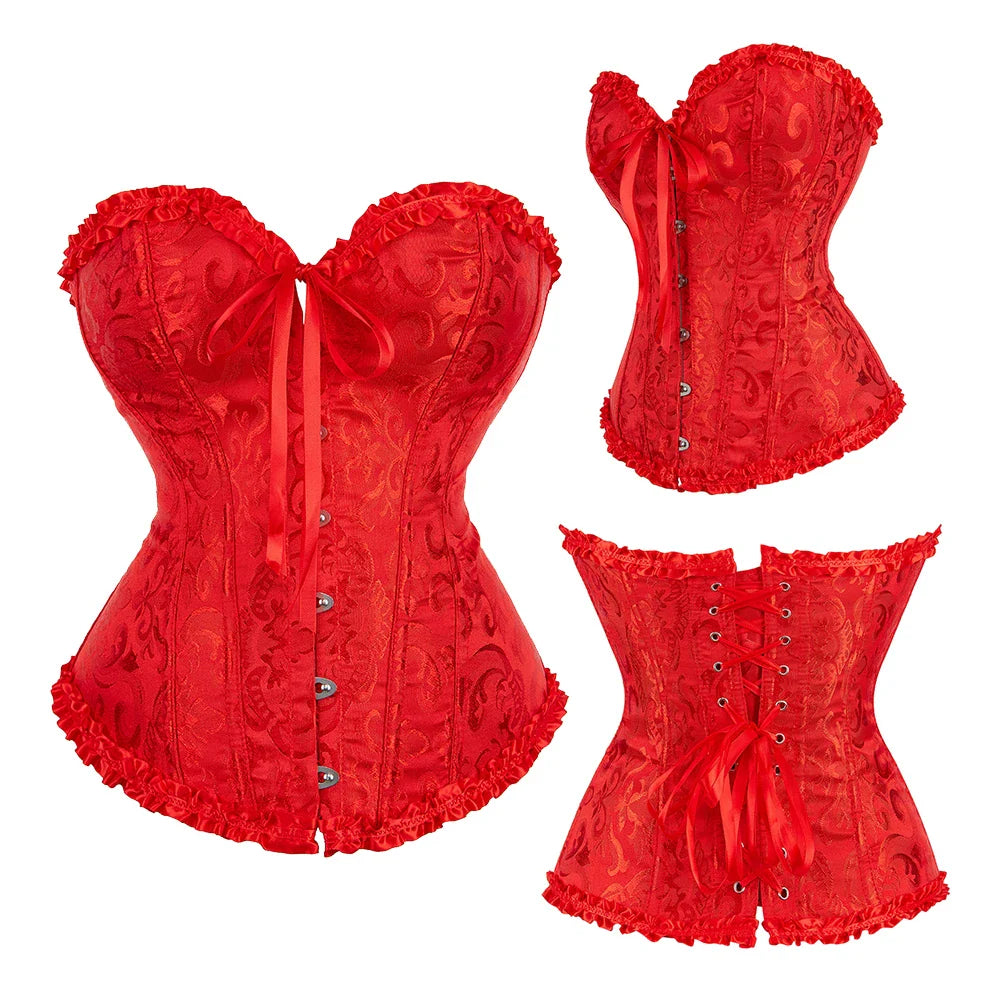 Gothic Charm Waist-Sculpting Vintage-inspired Boned Corset