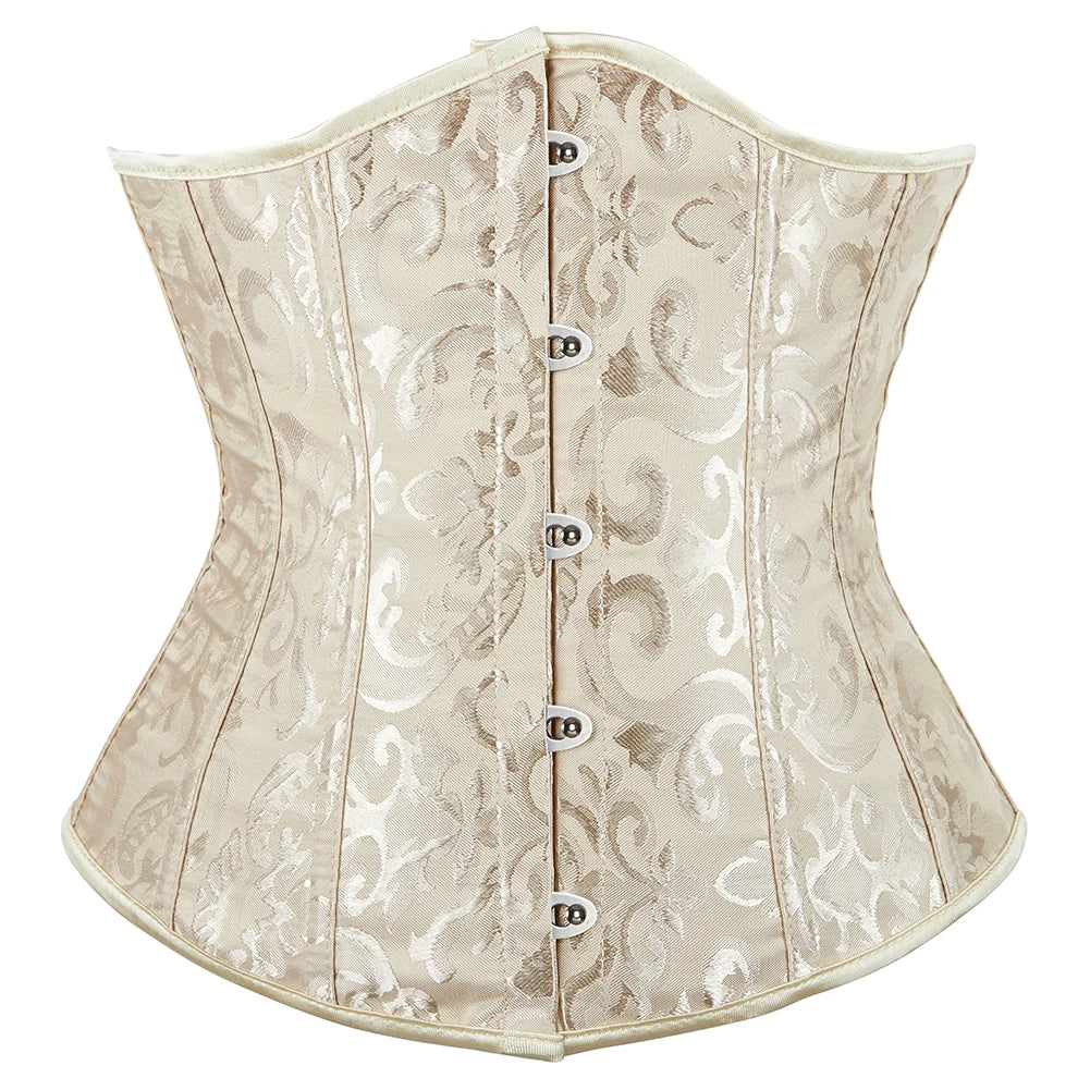 Elegance in Bloom Underbust Corset - Sculpt and Embrace Your Curves with Floral Grace