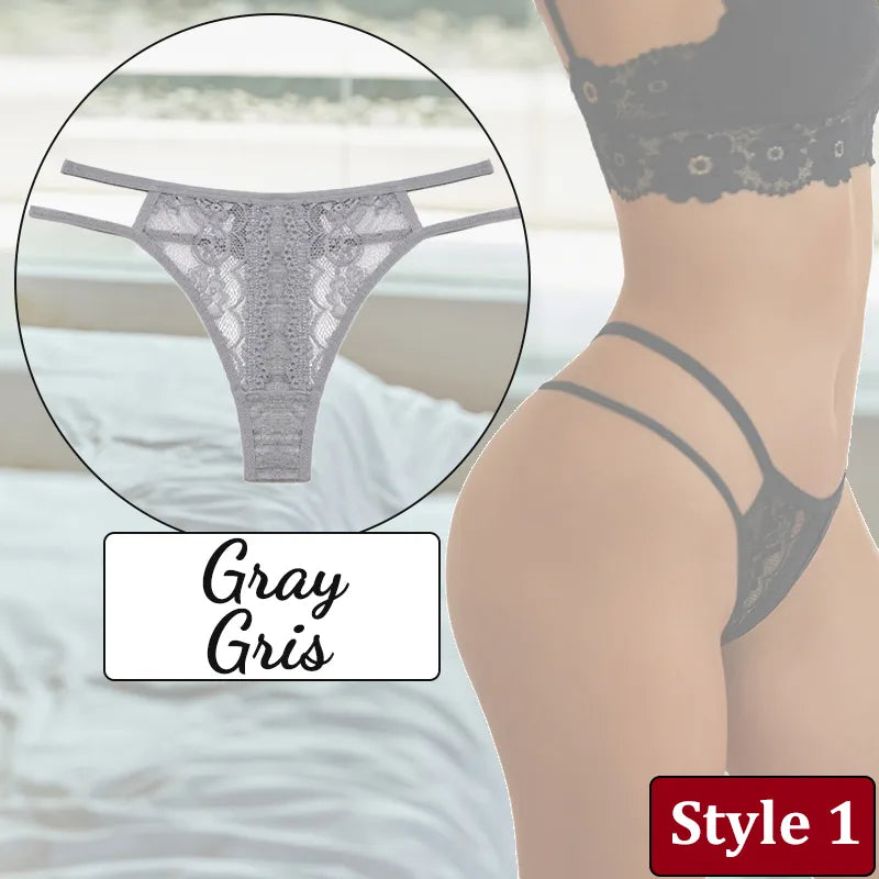 Hollow Out Thongs Low Rise Female G-String Underwear Breathable Bikini Lingerie