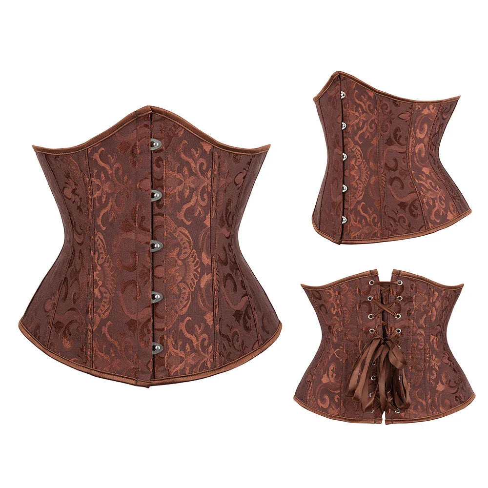 Elegance in Bloom Underbust Corset - Sculpt and Embrace Your Curves with Floral Grace