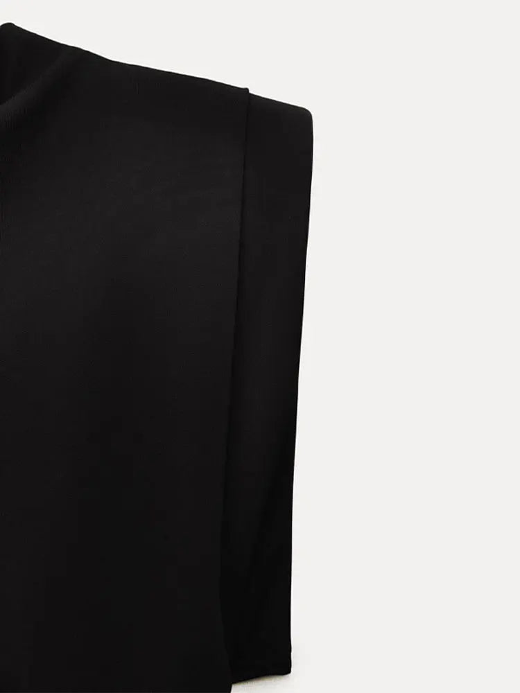 O Neck Slim Midi Sexy Rear Split Sleeveless Bodycon Dress