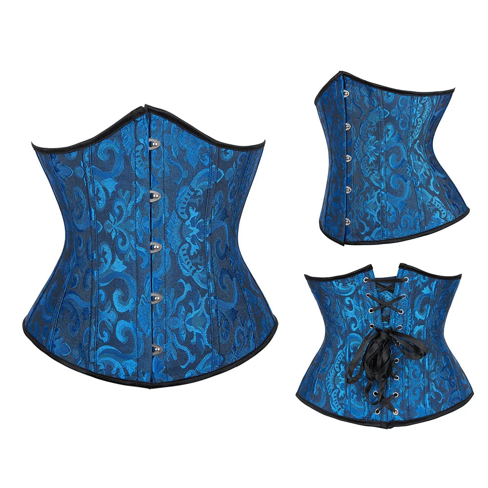 Elegance in Bloom Underbust Corset - Sculpt and Embrace Your Curves with Floral Grace