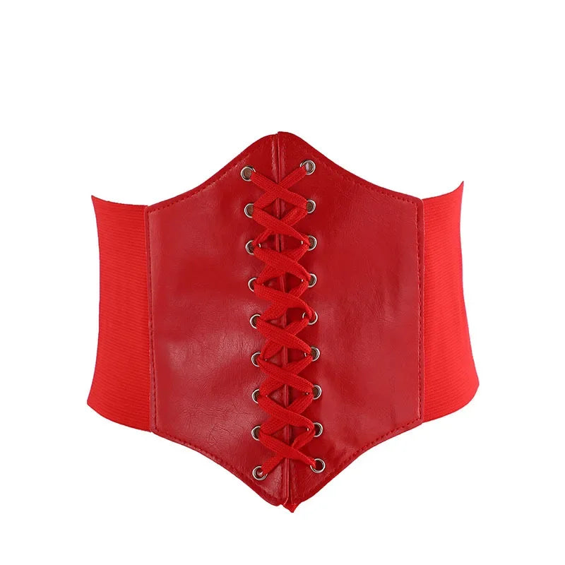 Noir Lace Temptation: Fashionista Corset Waist Belt