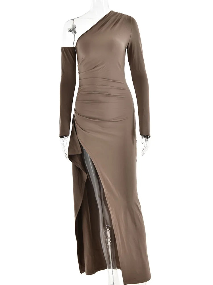 Long Sleeve Backless Bodycon Sexy Club Party Long Dress