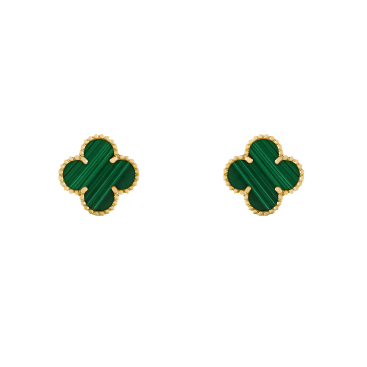 925 Sterling Silver Pearl Clover Stud Earring
