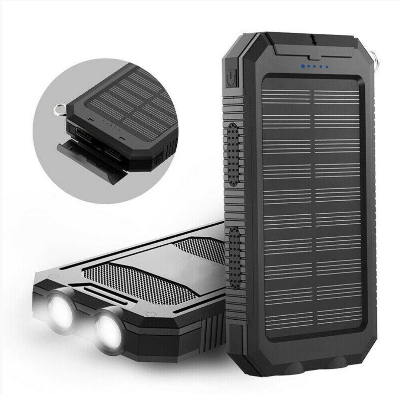 Banco de energía externo impermeable con cargador solar de 500000mAh