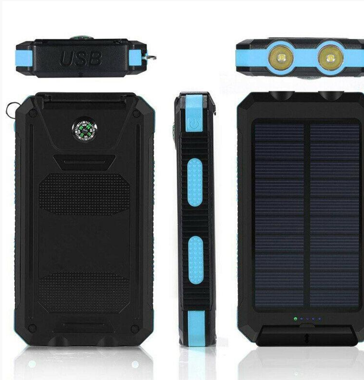 Banco de energía externo impermeable con cargador solar de 500000mAh