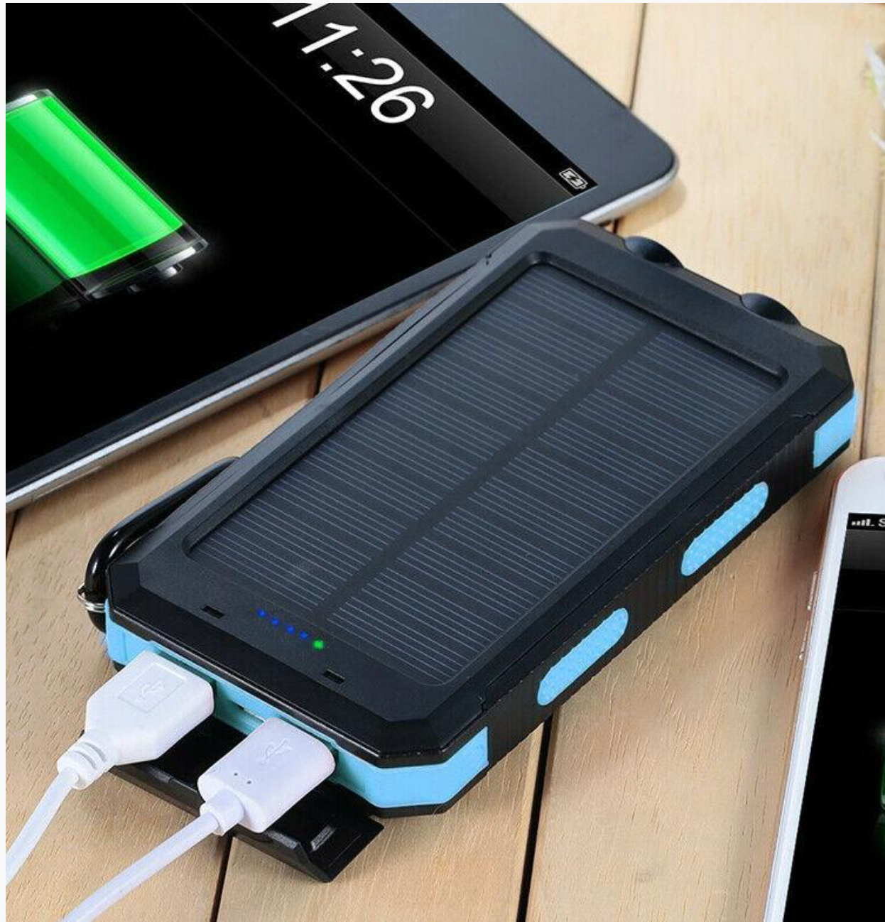 Banco de energía externo impermeable con cargador solar de 500000mAh