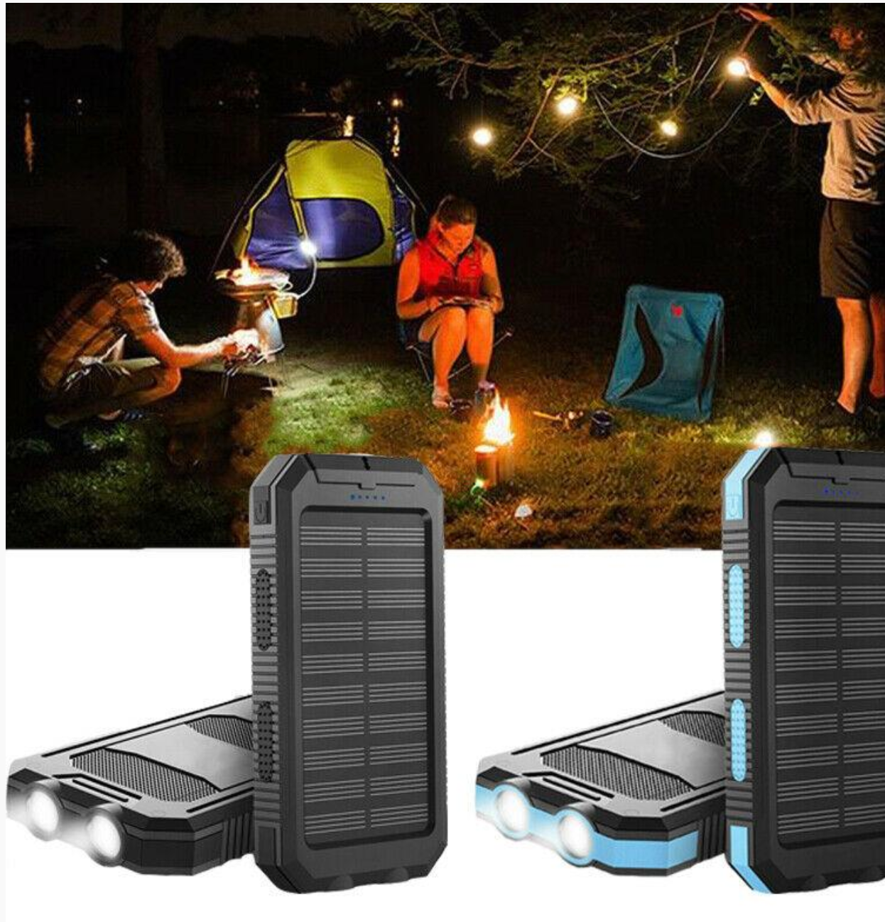 Banco de energía externo impermeable con cargador solar de 500000mAh