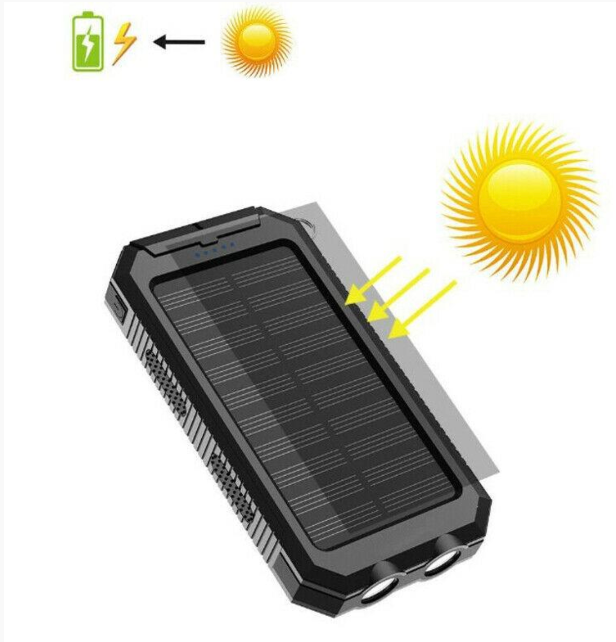 Banco de energía externo impermeable con cargador solar de 500000mAh