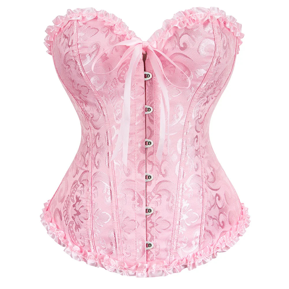 Gothic Charm Waist-Sculpting Vintage-inspired Boned Corset