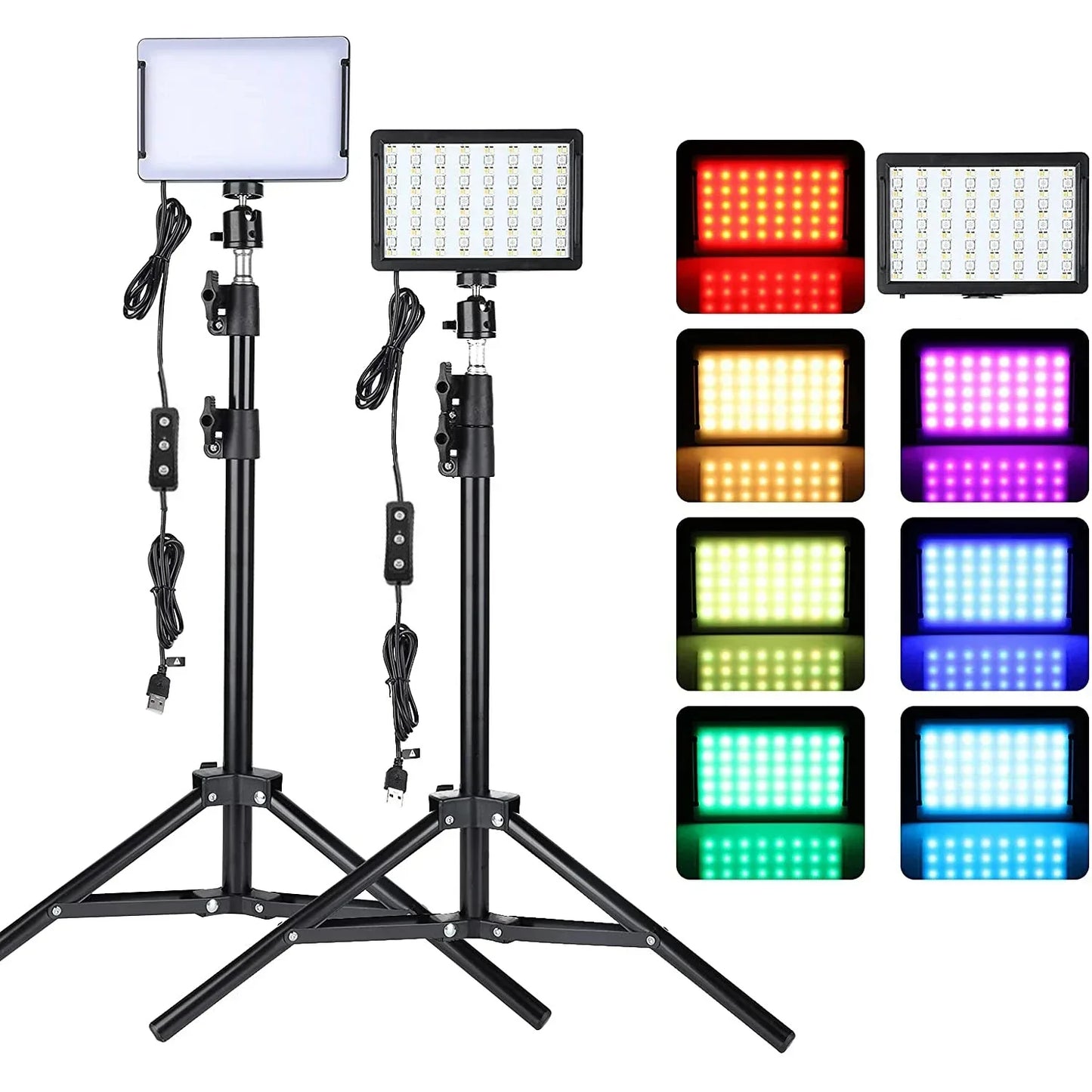 LED Video Light Camera Photography Kit – With Tripod & RGB Filters