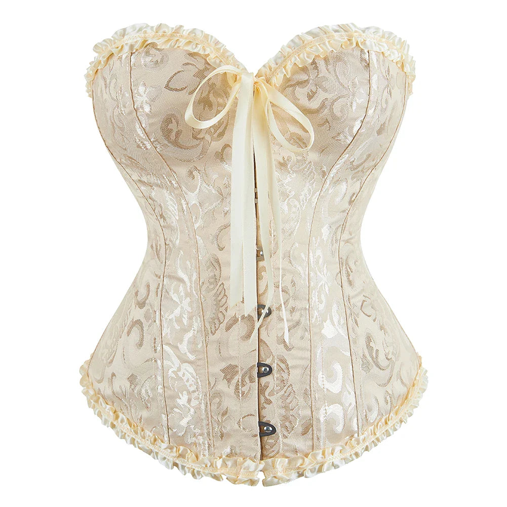 Gothic Charm Waist-Sculpting Vintage-inspired Boned Corset
