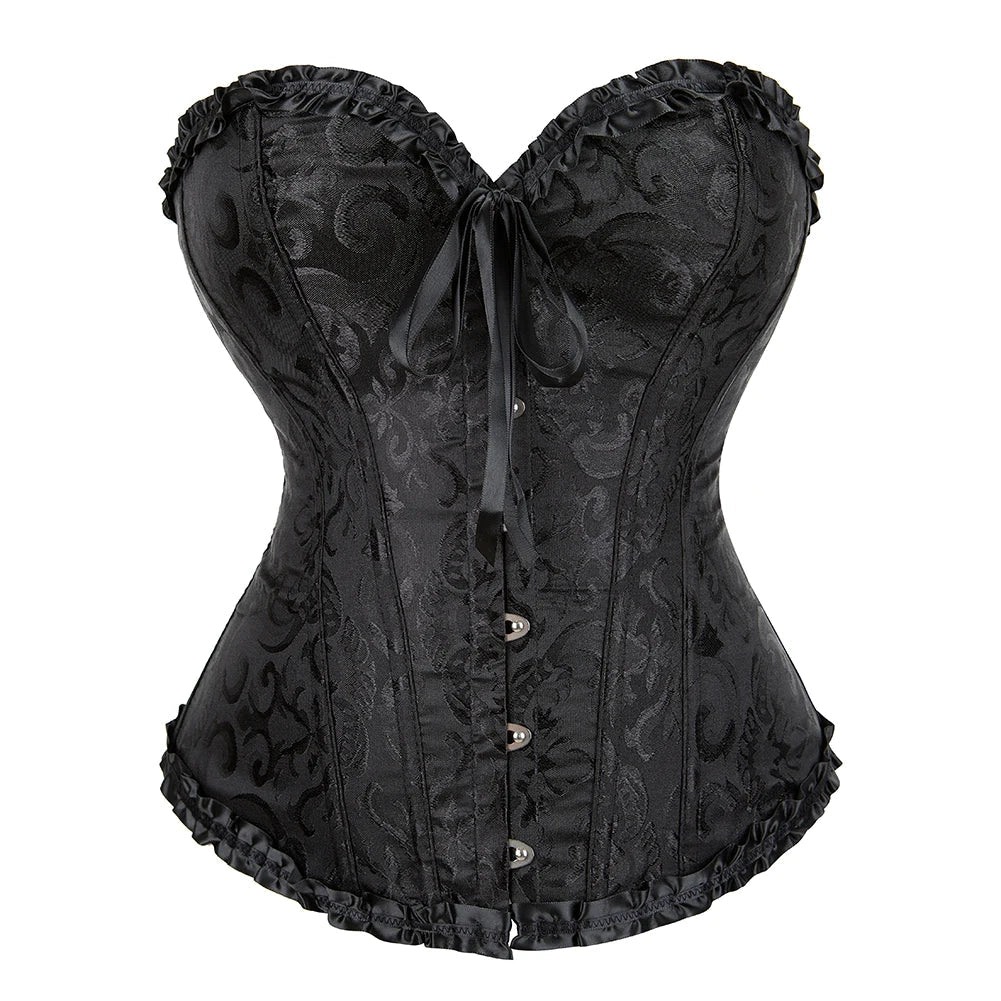 Gothic Charm Waist-Sculpting Vintage-inspired Boned Corset