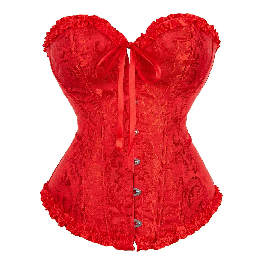 Gothic Charm Waist-Sculpting Vintage-inspired Boned Corset