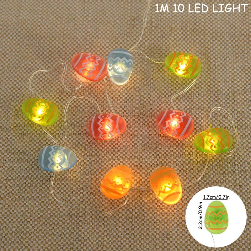 Easter Bunny and Carrot LED String Lights