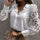Blusa de mujer otoño primavera top negro vintage camisa con botones