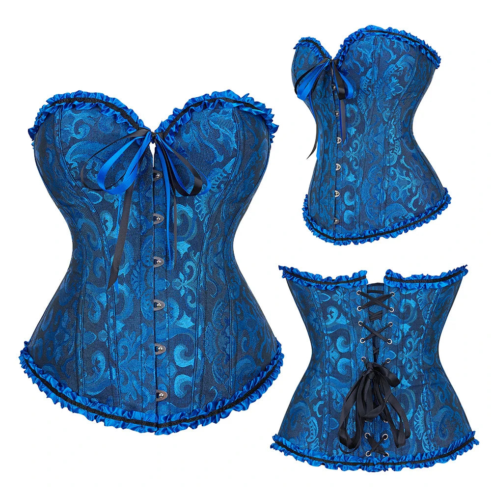 Gothic Charm Waist-Sculpting Vintage-inspired Boned Corset