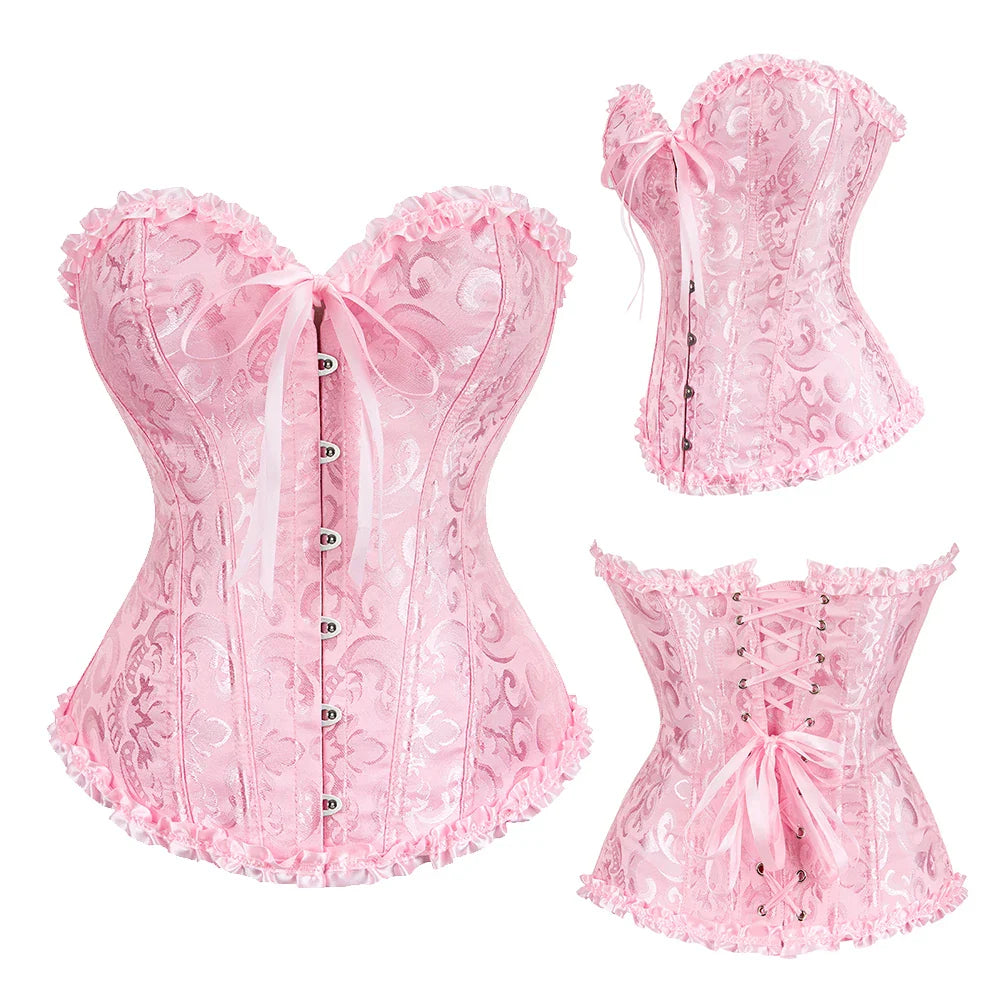 Gothic Charm Waist-Sculpting Vintage-inspired Boned Corset