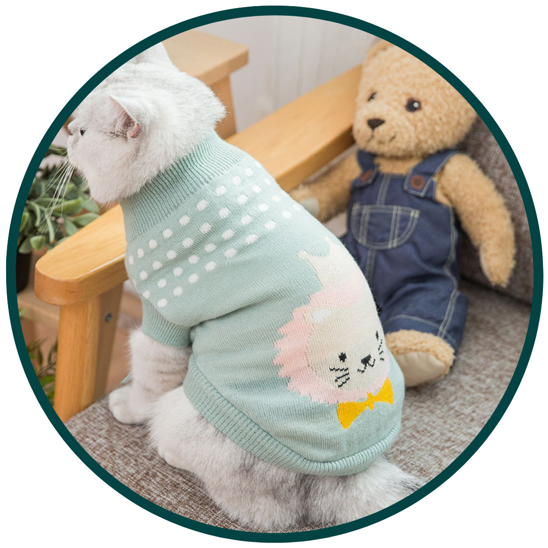 Suéter para mascotas con estampado animal