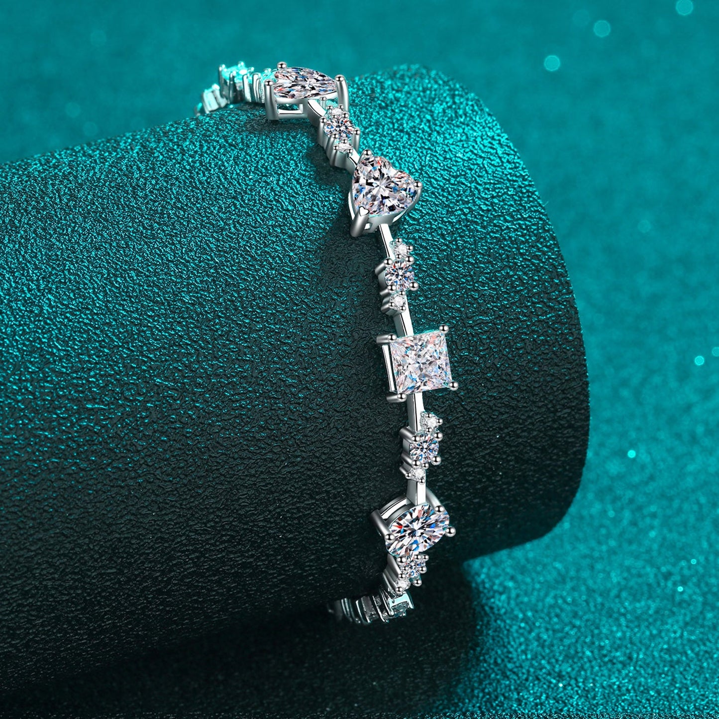 Celestial Shine 6.2 Carat Moissanite Silver Bracelet