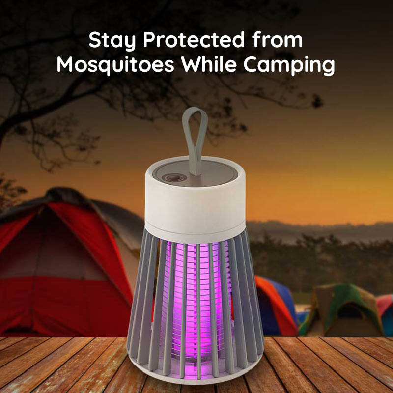 Lampe anti-moustiques rechargeable USB portable – Électrocuteur d'insectes intérieur et extérieur avec lumière LED