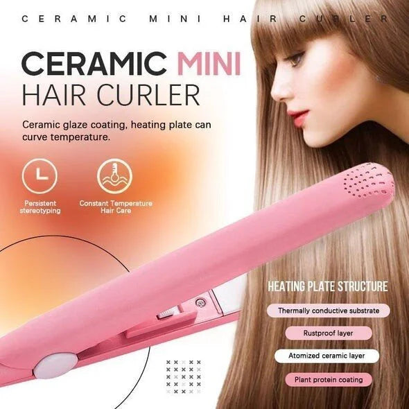 Mini fer à friser en céramique – Fer à friser automatique portable pour boucles rapides et sans effort