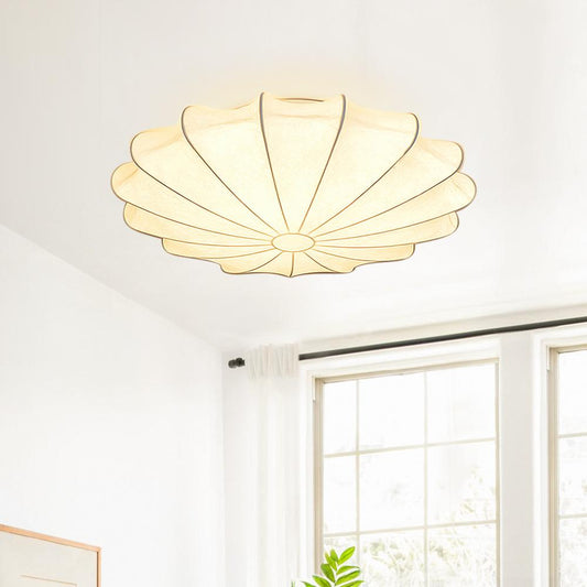 Lampada da soffitto moderna a plafone con 3 luci e paralume in seta