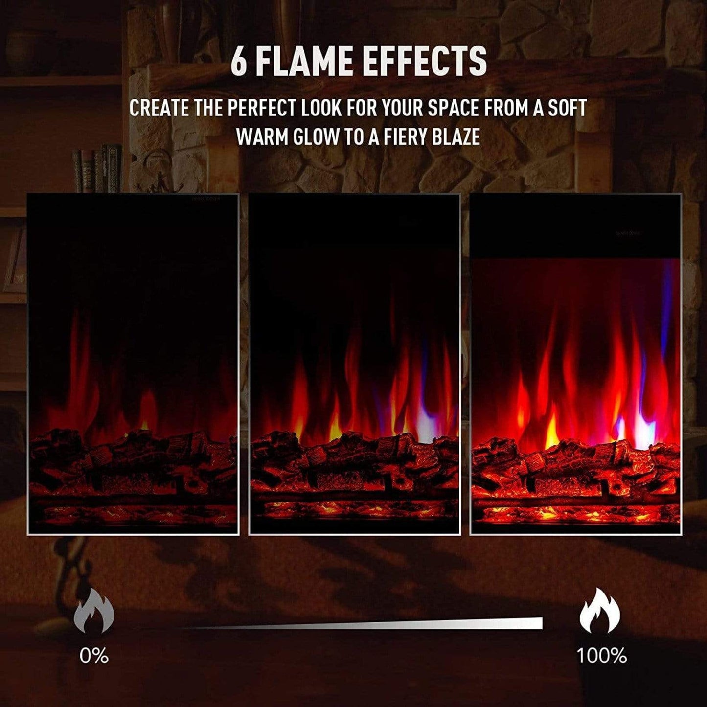 Electric Fireplace Insert - 32" In Wall Fireplace Heater - 1500W Built In Electric Fireplace with Remote Control