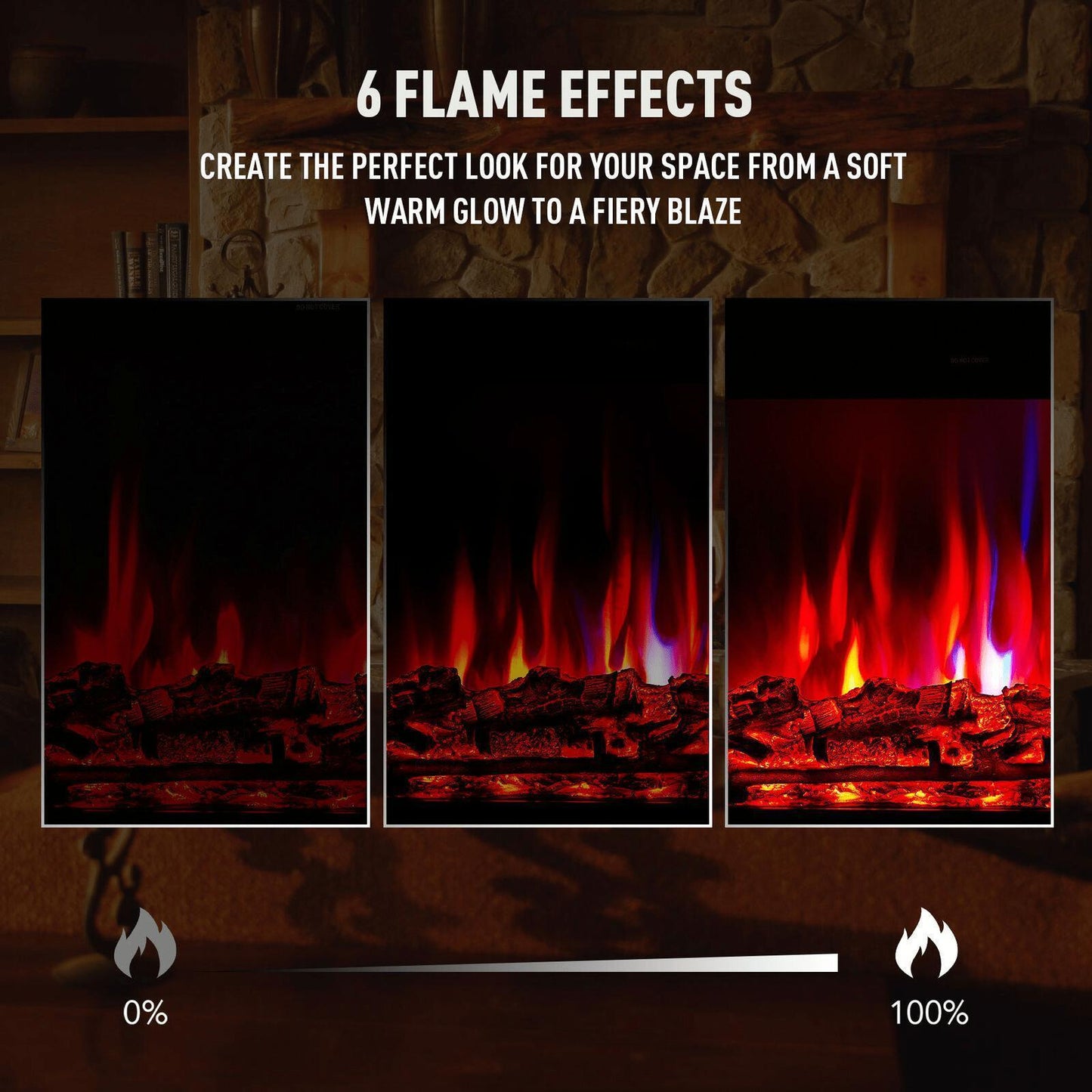 Electric Fireplace Insert - 32" In Wall Fireplace Heater - 1500W Built In Electric Fireplace with Remote Control