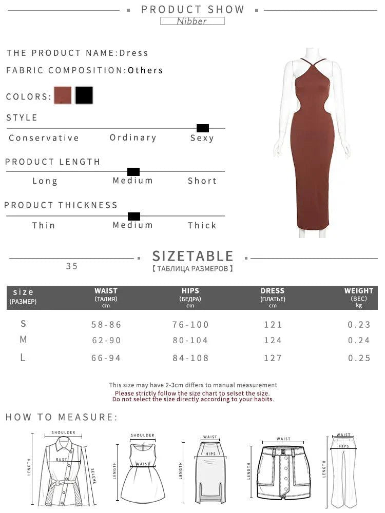 Halter Neck Sexy Sleeveless Dress Shaped Beautiful Back Tight Dress