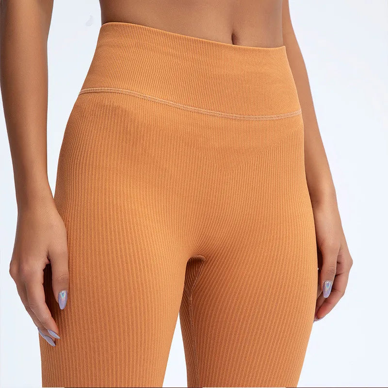 High-Waisted Seamless Fitness Yoga Pants With Tummy Control
