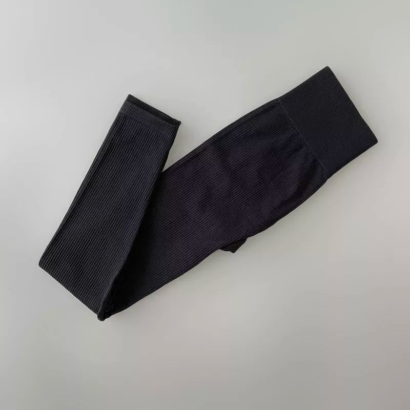 High-Waisted Seamless Fitness Yoga Pants With Tummy Control