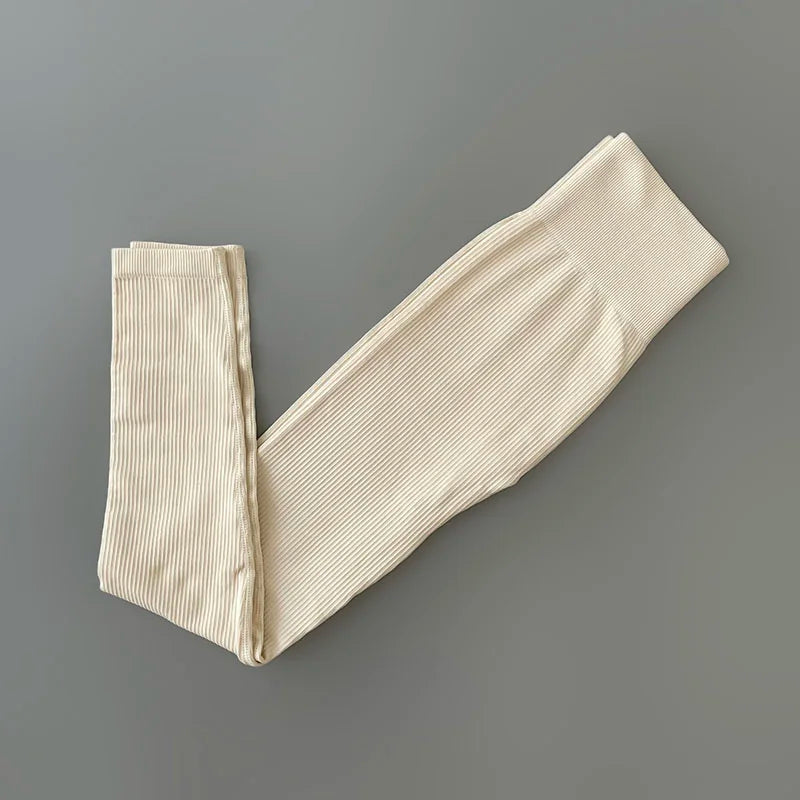High-Waisted Seamless Fitness Yoga Pants With Tummy Control