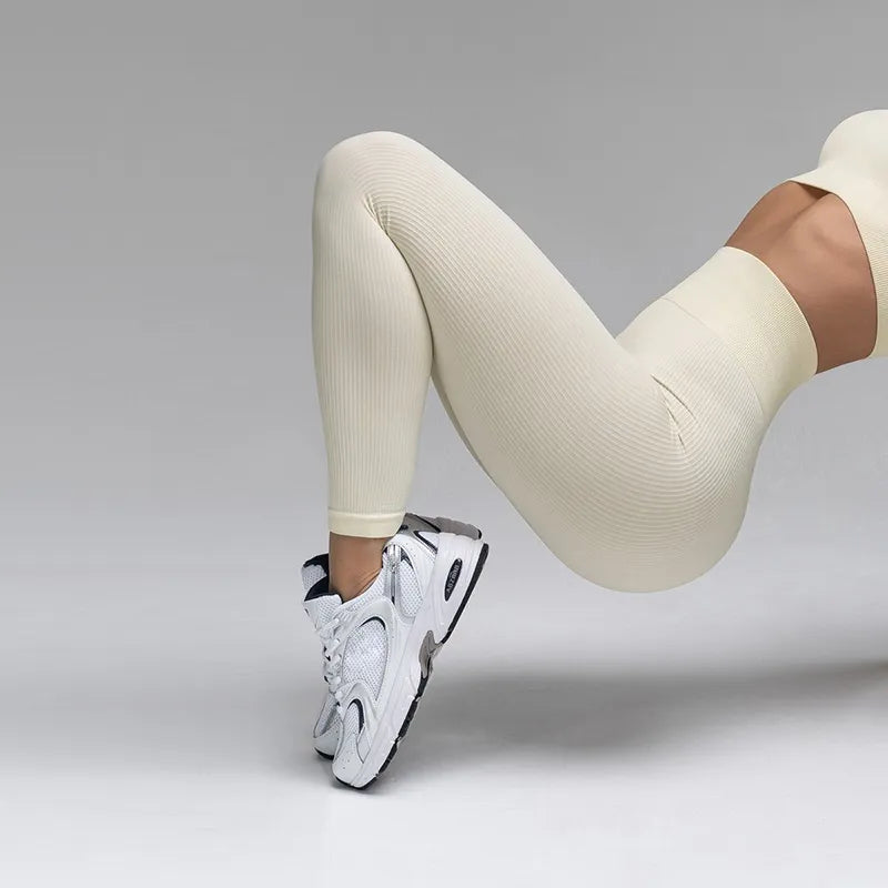 High-Waisted Seamless Fitness Yoga Pants With Tummy Control