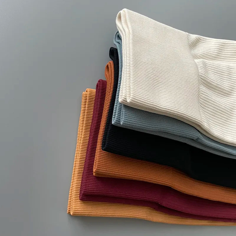 Pantalones de yoga deportivos sin costuras de cintura alta con control de abdomen