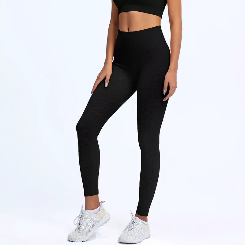 High-Waisted Seamless Fitness Yoga Pants With Tummy Control