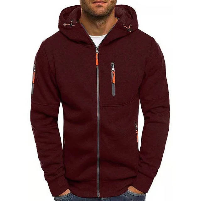 Heren Hoodie met Volledige Ritssluiting