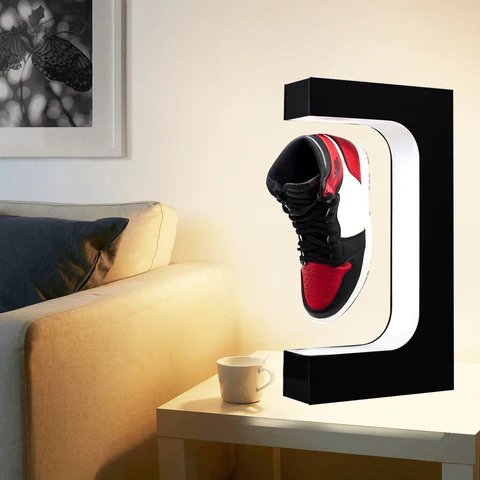 Soporte para exhibición de zapatos levitante | Soporte para zapatos de levitación magnética con luces LED