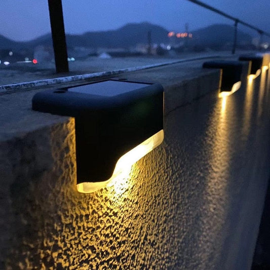 Luz de escalera y jardín impermeable solar LED para exteriores