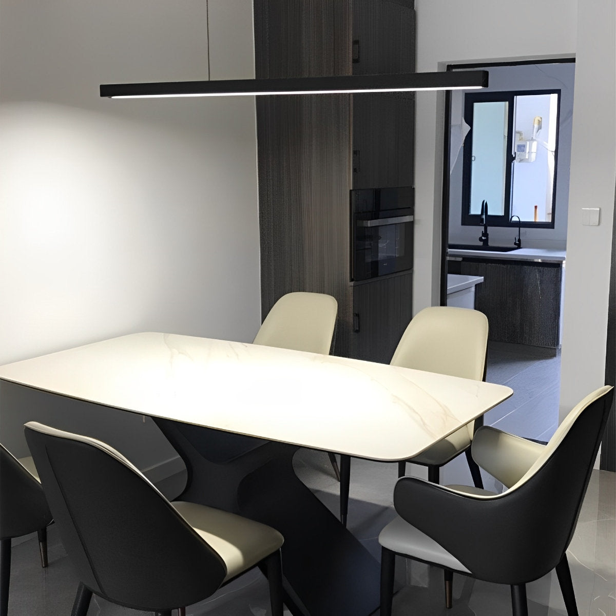 Lámpara colgante minimalista moderna LED barra de luz larga