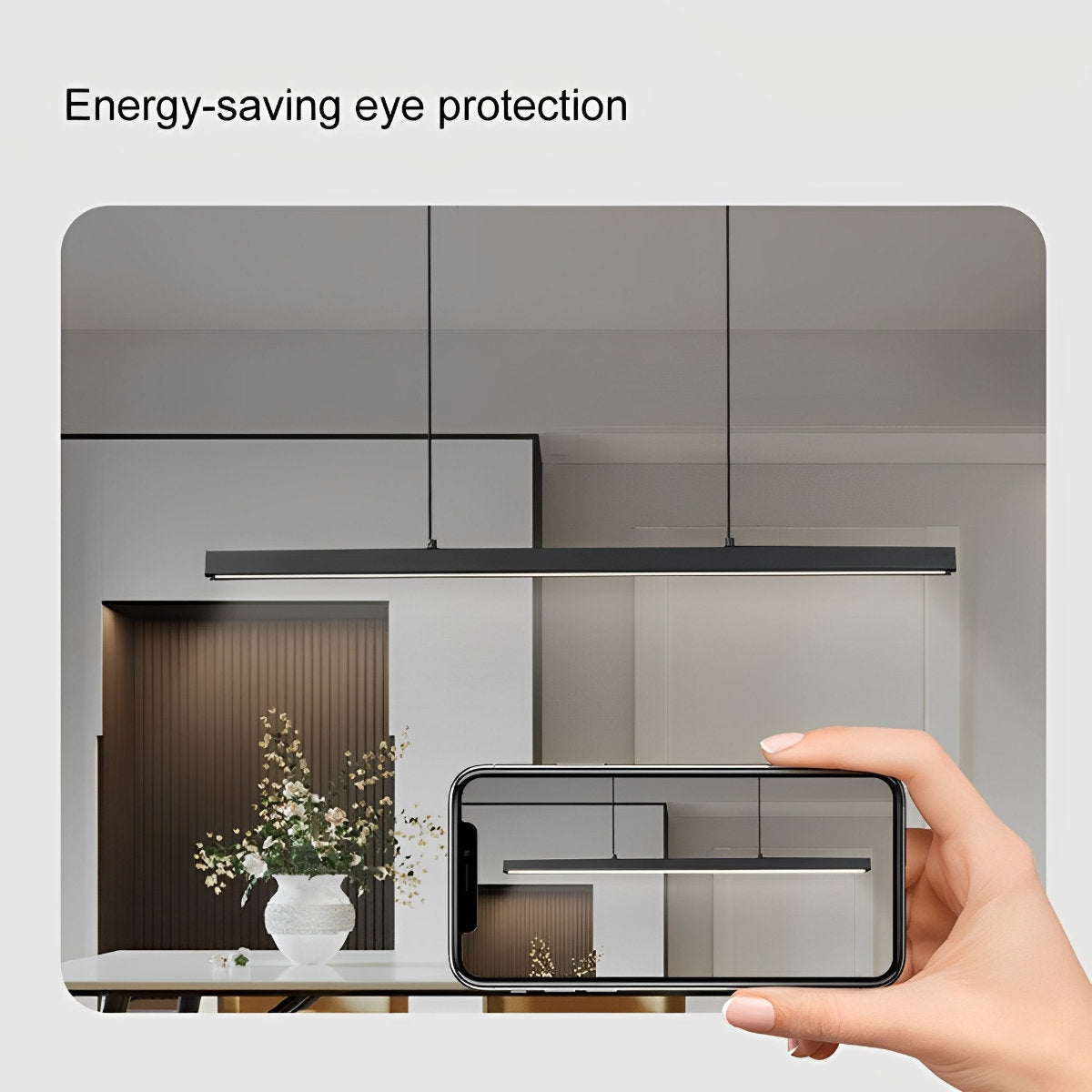 Lámpara colgante minimalista moderna LED barra de luz larga