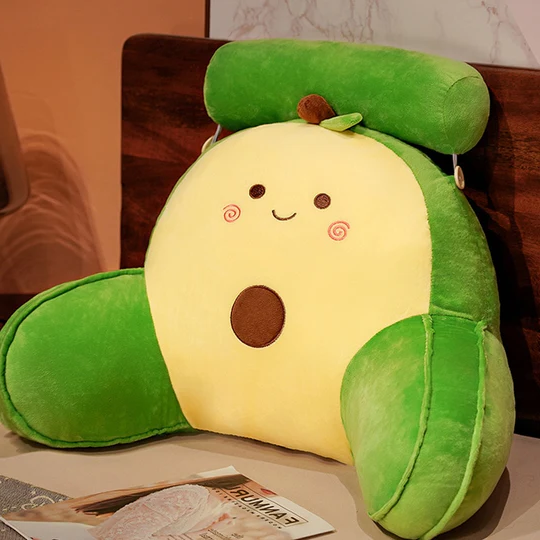 Almohada de respaldo para niños con brazos y reposacabezas ajustable