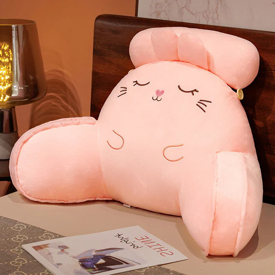 Almohada de respaldo para niños con brazos y reposacabezas ajustable