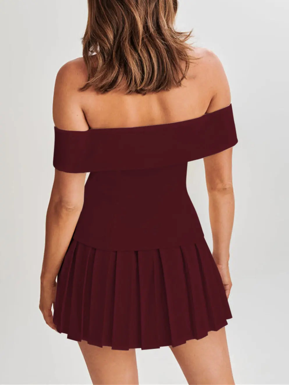 Rachel - Blazer Top with Pleated Skirt Set For Women